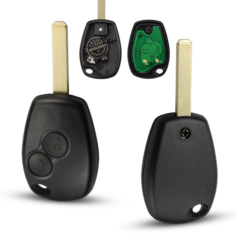 Okeytech 2 кнопки дистанционного ключа автомобиля для Renault Duster модус Clio 3 Twingo DACIA Logan