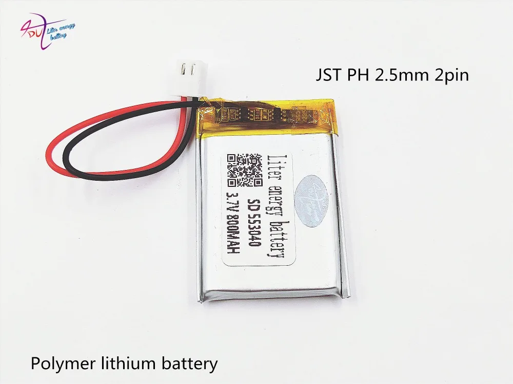 XH2.54 800mAh 553040 3,7 V для Mp3 MP4 MP5 gps Мобильный bluetooth тахограф игрушка полимерный аккумулятор