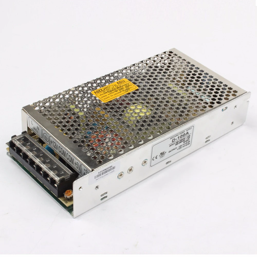 Двойной выход импульсный источник источника питания D 100A 5V8A 12V5A 100B 5V 24V