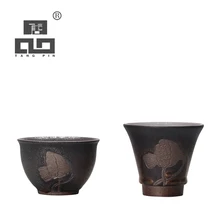 TANGPIN японские керамические чашки тисненый Лотос чай чашка японский чайный набор Посуда для напитков