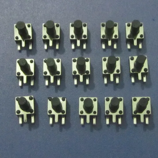 

4.5x4.5xL=3.8/4.3/4.5/4.8/5.0/6.0/7.0/8.0mm High Right Angle 3 Pin Dip Side Actile Tact Push Button Micro Switch Self Reset