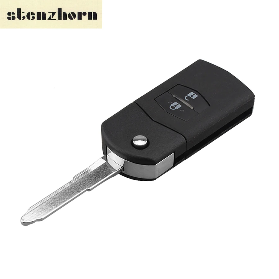 

Stenzhorn 2/3 Buttons Flip Remote Key Shell For Mazda 3 5 6 Keyless Entry Remote Key Shell Blank Fob Case Cover
