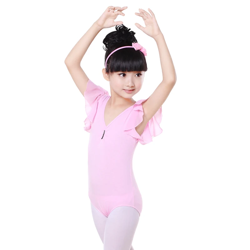 Fashion Professional Ballet Dance Leotard Girl Child Chiffon Sleeve
