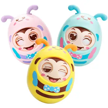 

Baby Cartoon Nodding Blink Tumbler Rattles Roly-poly Teether Toy For Newborn Gift Child Early Educational Toy