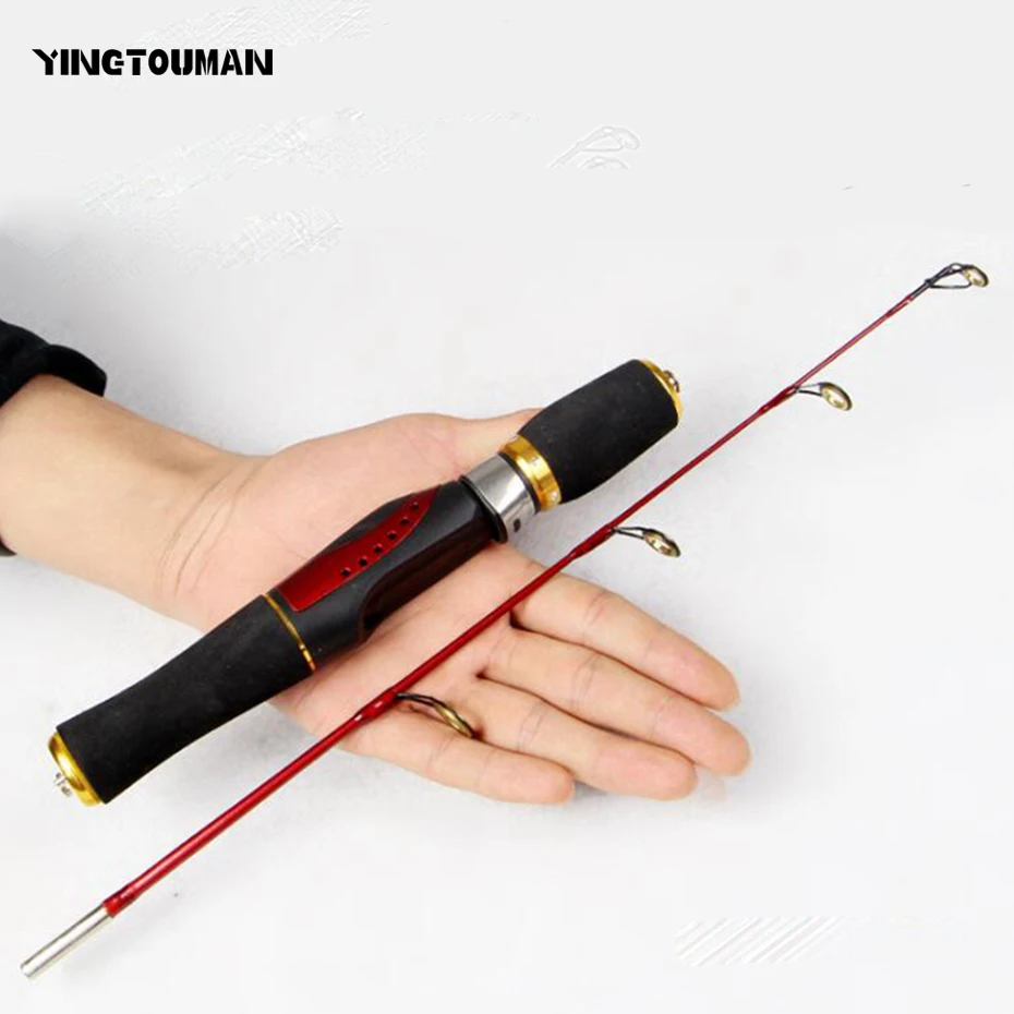 

YINGTOUMAN 2PCS/SET FPR Fishing Rod Durable 0.55M/0.75M Long Cheap Convenient Ice Fishing Rod For River/Lake Ice Fishing