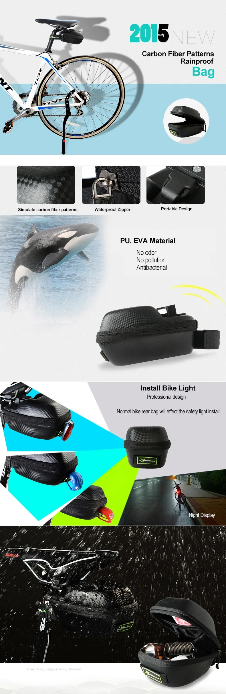 Flash Deal ROCKBROS Bicycle Panniers Carbon Pattern Rainproof Tail Rear Saddle Bag Foldable Black Cycling Seatpost Bag MTB Bike Accessories 0 Flash Deal ROCKBROS Bicycle Panniers Carbon Pattern Rainproof Tail Rear Saddle Bag Foldable Black Cycling Seatpost Bag MTB Bike Accessories 0