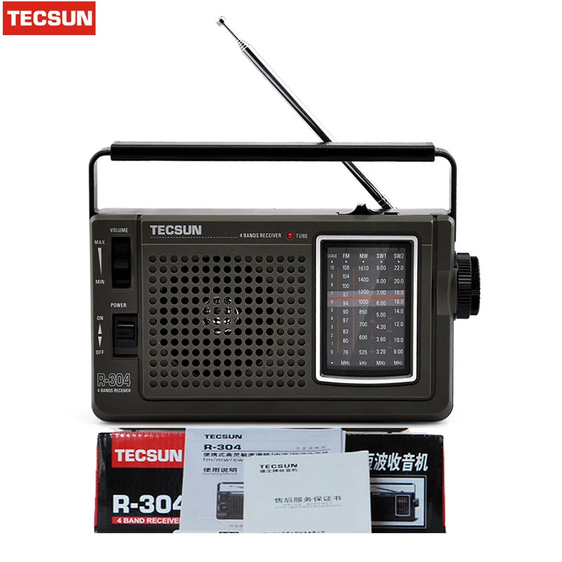 

Original Tecsun TECSUN R-304 R-304P Radio Portable Radio Receiver FM Radio High Sensitivity Radio Desheng Drop Shipping