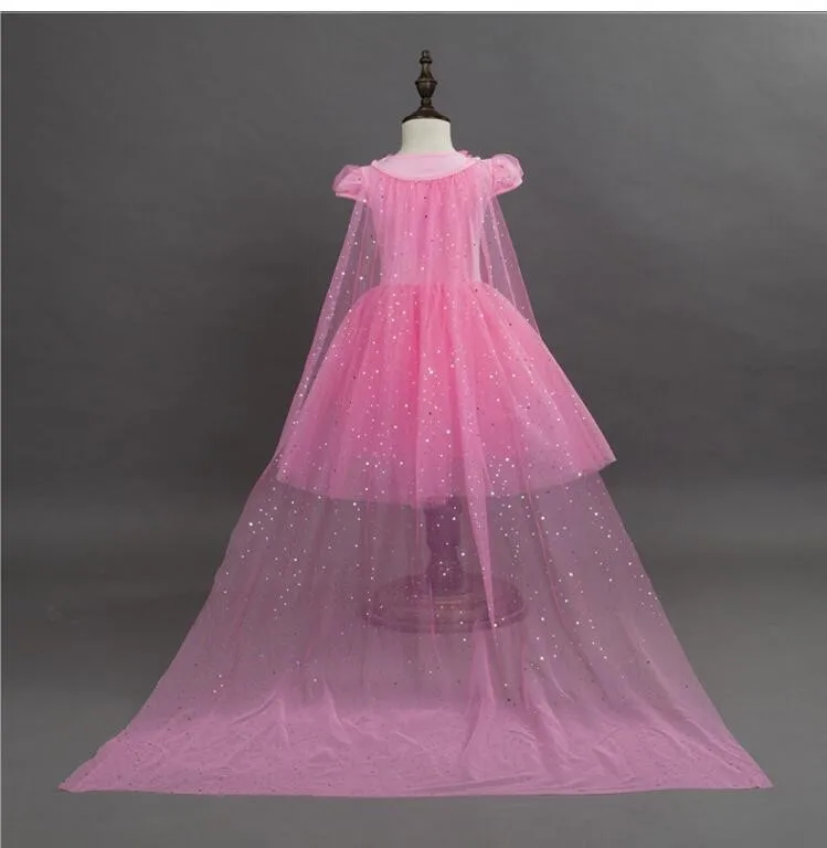 Girls Dress Snow Queen Princess Dresses Cartoon Cosplay Elsa Anna Dresses For Girls Birthday Party Dress Costume Kids Clothing