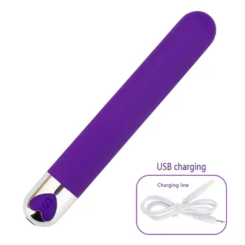 Rechargeable Bullet Vibrator 10 Speeds Vibrating G-spot Massager Strong Vibration AV Vibrators for Woman Sex Toys 4