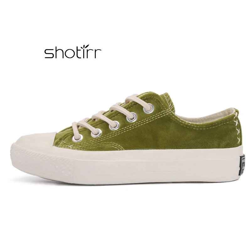 

2019 Fashion New Arrival Women Shoes Solid Colors Flock Ladies Casual Sneakers Comfortable Shallow Female Leisure Footwear
