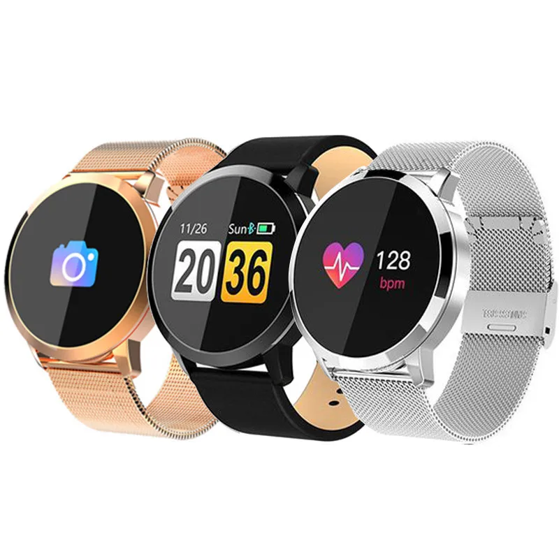

Rundoing Q8 Smart Watch OLED Color Screen Smart Watches For Men Women Waterproof Fitness Tracker Heart Rate Monitor Smartwatch