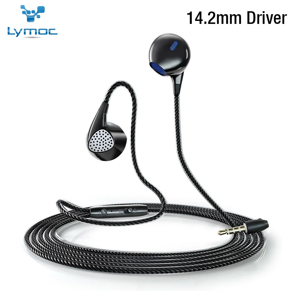 

LYMOC Wired Video Games Headsets 3.5mm Earphones 14.2mm Driver units HiFi Stereo HD Microphones Handsfree for Phone PC Games