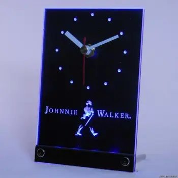 

tnc0102 Johnnie Walker Whiskey Wine Bar Table Desk 3D LED Clock
