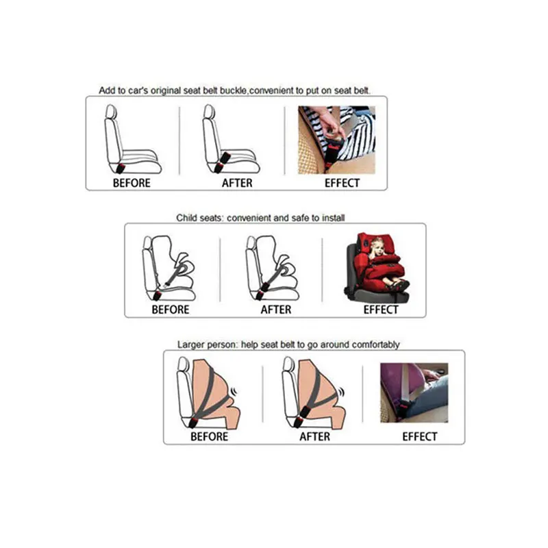 Универсальный автомобильный ремень безопасности удлинитель для ремня безопасности Пряжка безопасности удлинитель комфорт и безопасность для беременных женщин и их младенцев аксессуары