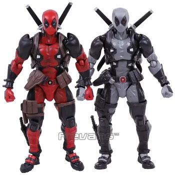 

Revoltech Series NO.001Marvel Deadpool Gray Color Ver. PVC Action Figure Collectible Model Toy with Retail Box