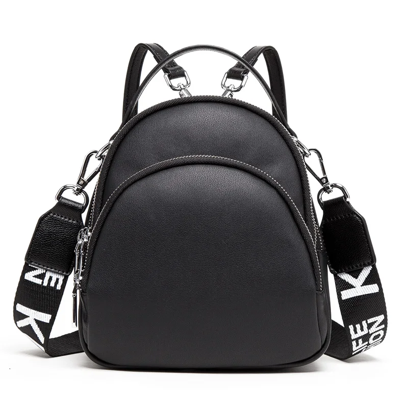 Bisonte DENIM multifunción mochila de mujer de cuero genuino de mujer bolsos de hombro marca de las mujeres, mochila femenina N1553