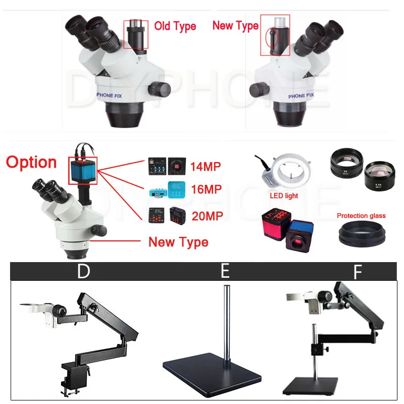 

3.5X-90X Trinocular Stereo Zoom Microscope with 14/16/20MP HDMI Camera + 2.0X 0.5X Objective Len Phone PCB Soldering Repair