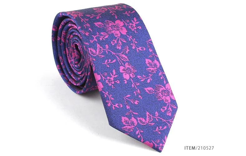 TagerWilen мужской полиэстер шелковые галстуки 6 см Тонкий облегающий узкий цветочный розовый цветы галстук Gravata Свадебная вечеринка жениха T-236