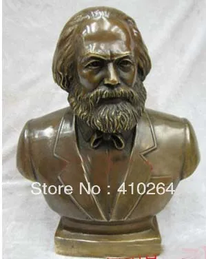 

0116P [old craft ] Fast shipping Chinese Pure Bronze Karl Marx Figure sculpture Statues (A0314)
