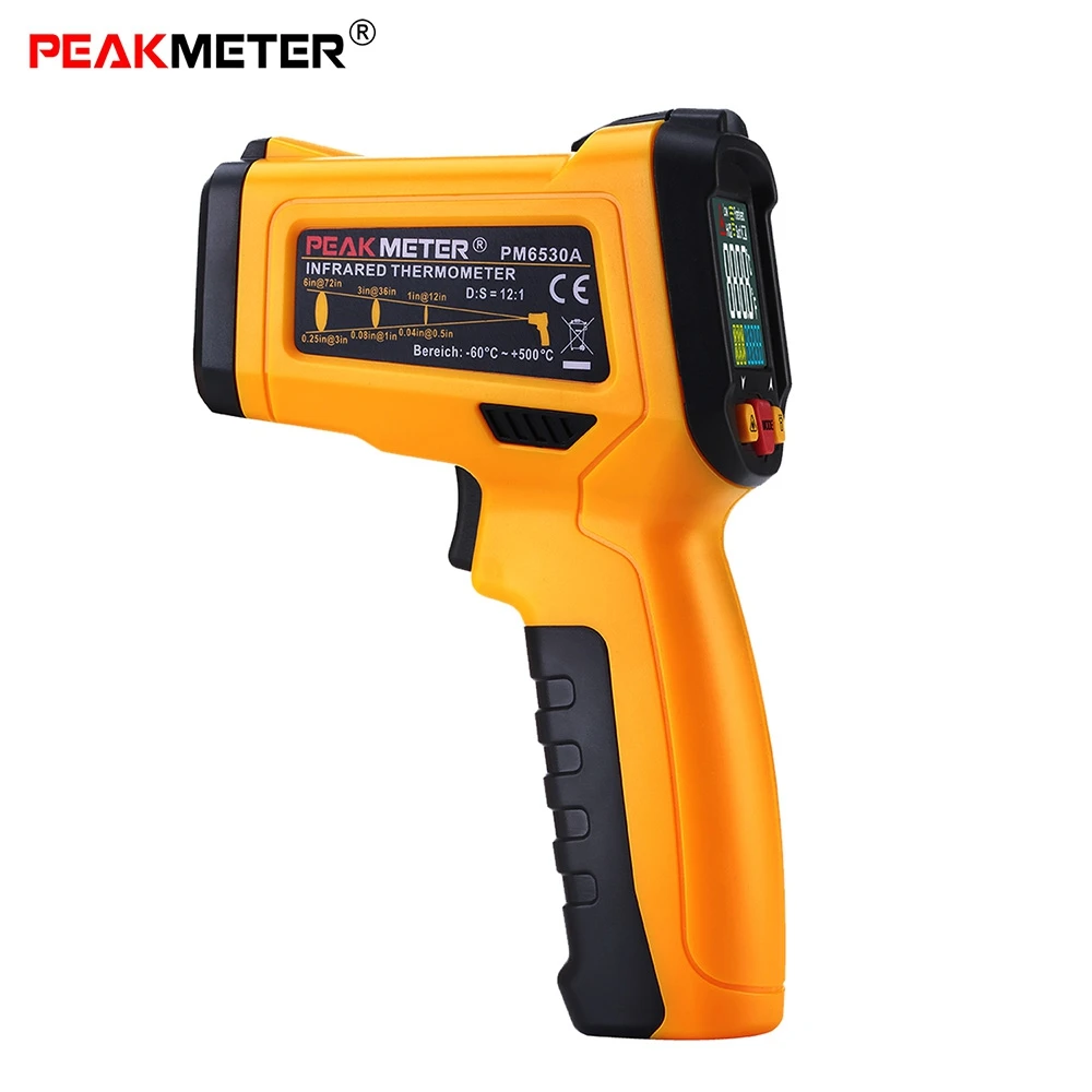 PEAKMETER PM6530A Infrared Thermometer Non contact Digital Colorful