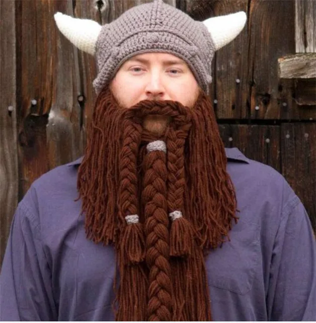 Chapeaux de tresse de moustache de laine d\u0027hiver faits à la main masque de