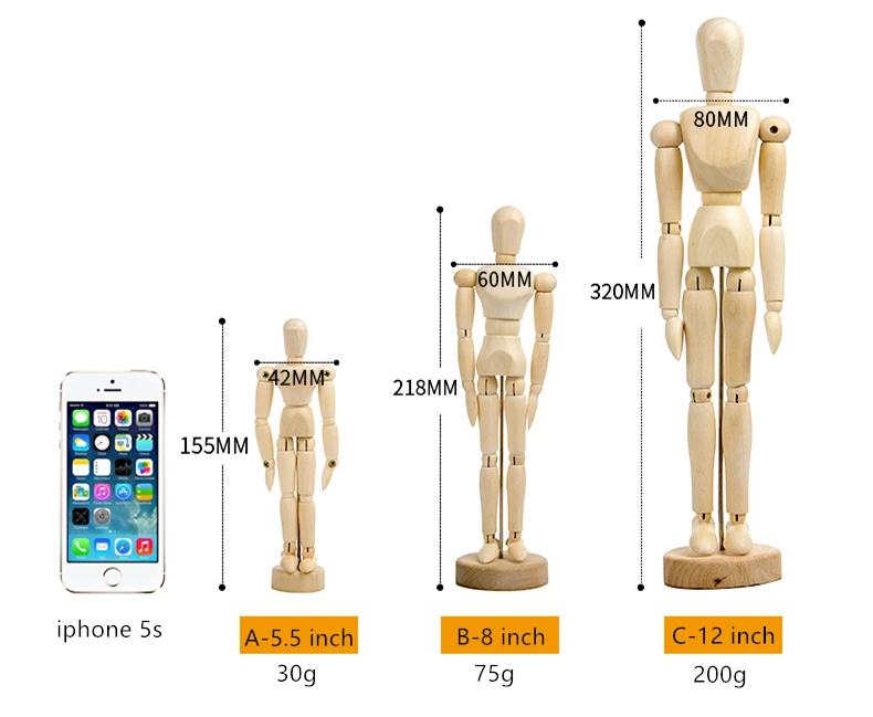 Деревянный Ручной человек Деревянный Рисунок эскиз Манекен Модель художника подвижные конечности человека мужские миниатюры фигурки украшения ремесла