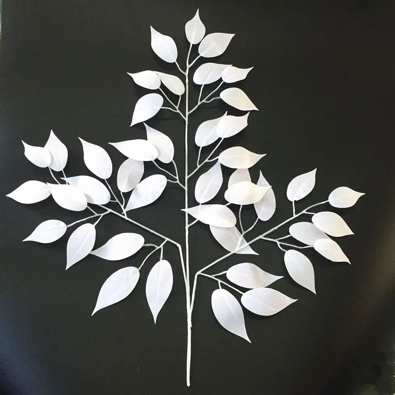 Decor flower white silk artificial leaves home decoration leaves for wedding party arch wedding vintage supplies Decor flower white silk artificial leaves home decoration leaves for wedding party arch wedding vintage supplies