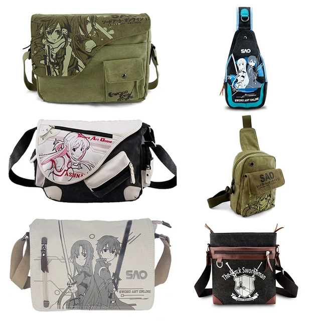 Anime Sword Art Online SAO Kirigaya Asuna Canvas Messenger Bag Satchels