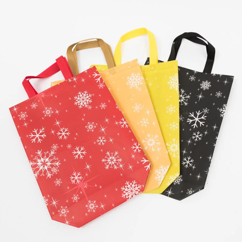 

New Fashion Shopping Bag Snowflake Pattern Non-woven Film Three-Dimensional Ladies Tote Bag Green Bag Shoulder Bag