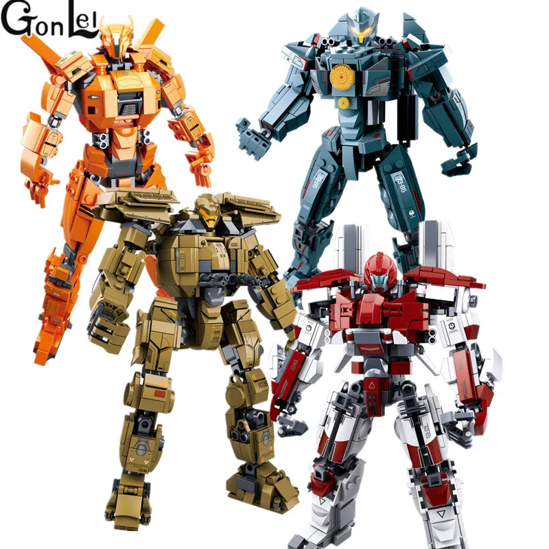 Hot 4 Styles Pacific Rim Series Building Block Set Model Robot Armor DIY Bricks Educational Toys Kids Gifts Compatible With