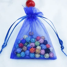 500 шт./лот ярко-синяя органза сумки 13x18 cm ювелирные изделия Подарочная упаковка для конфет сумки подарочная Сумка из органзы и чехлы вечерние поставки