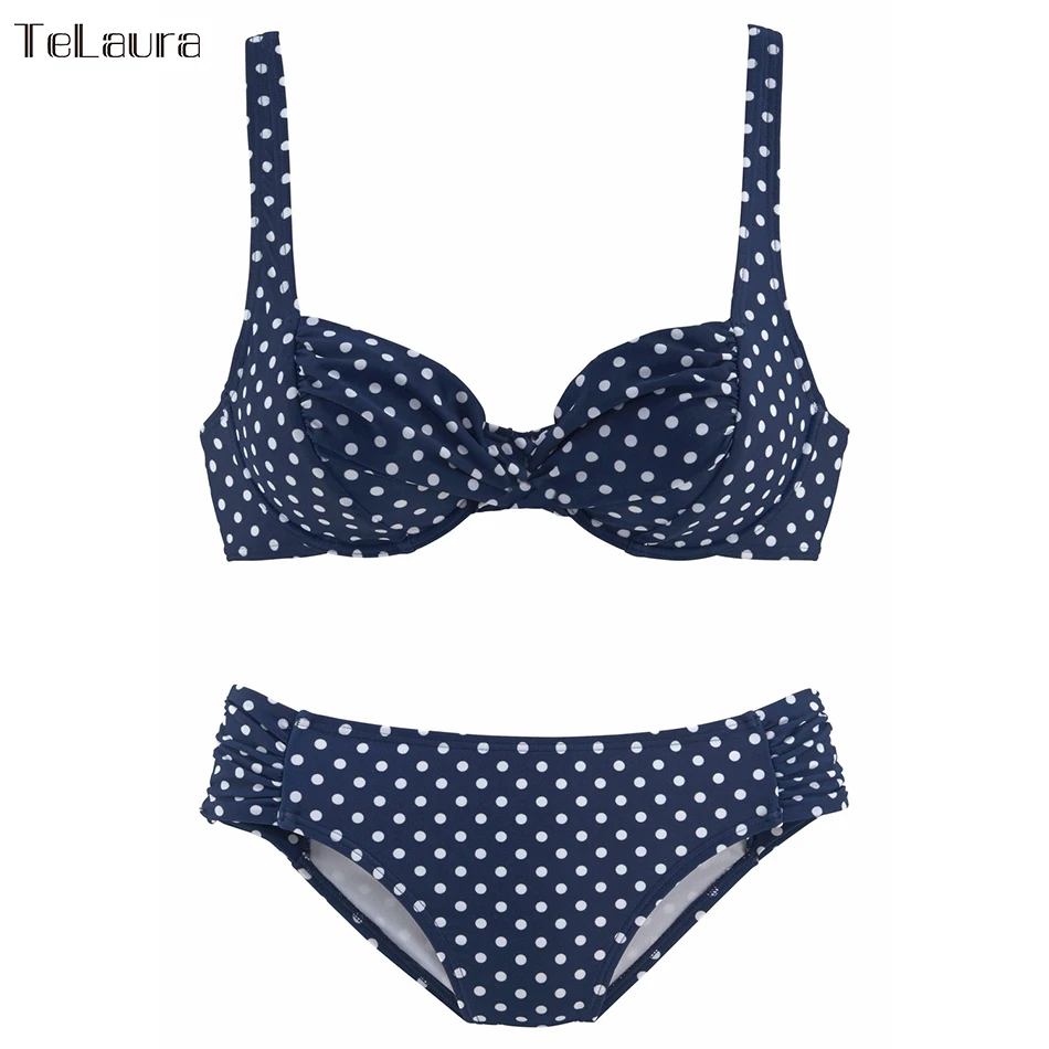 Conjunto de Bikini 2019 Push Up traje de baño de mujer Retro traje de baño de talla grande sólido Bikini Vintage mujeres Biquini traje de baño M-XXXL