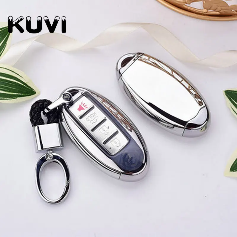 TANGSEN Key Fob Case Red Cover for INFINITI EX FX X G JX M Q QX Series for NISSAN ALTIMA COUPE ARMADA GTR MAXIMA MURANO CROSS CABRIOLET PATHFINDER ROGUE SENTRA VERSA 4 Button Keyless Entry Remote
