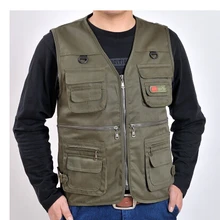 Весенний и осенний мужской Камуфляжный жилет пятидесяти лет, мужской повседневный жилет, жилет для безопасности, мужской костюм