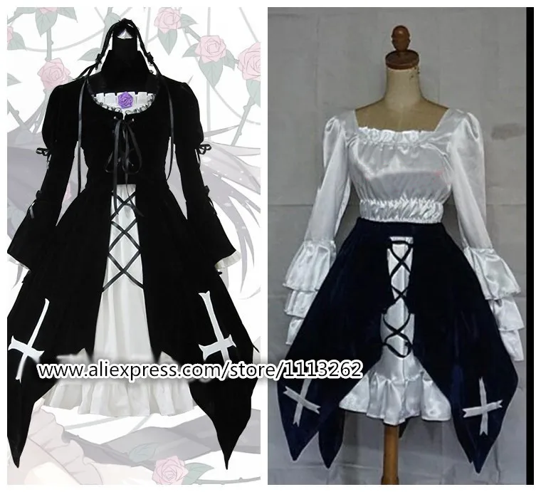

Anime Rozen Maiden Suigintou Mercury Lampe dress Cosplay Costume