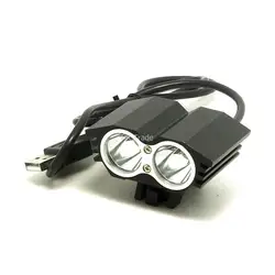 3000lm 2x CREE xm-l T6 USB LED 4 режима фонарик фар Велосипедный Спорт велосипед свет лампы USB Вход с 2 O держатель-кольцо