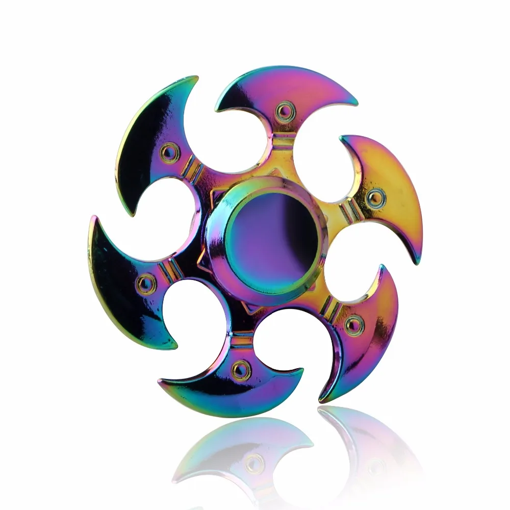 Красочные офис декомпрессии EDC Tri-блесны Непоседа ручной Spinner Для СДВГ Для женщин взрослых детей Игрушка снятие стресса