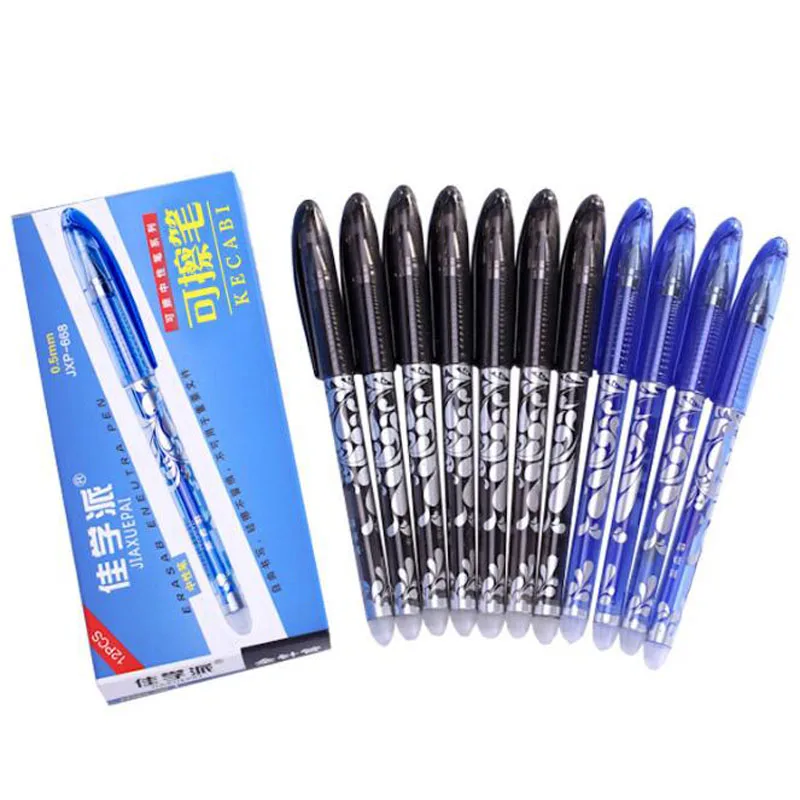 

5pc erasable washable handle Cartoon Office pen with erasable ink erasable handles School Supplies pens for school Stationery