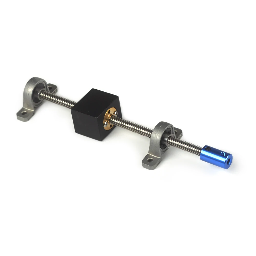 qfkj Linear Guides 3D Printer T8 Lead Screw 250 300 350 400 450 500 550 600 650 700 750 800mm KP08 KFL08 nut housing Lead Screw Set with Coupler Transmission qfkj Linear Guides 3D Printer T8 Lead Screw 250 300 350 400 450 500 550 600 650 700 750 800mm KP08 KFL08 nut housing Lead Screw Set with Coupler Transmission