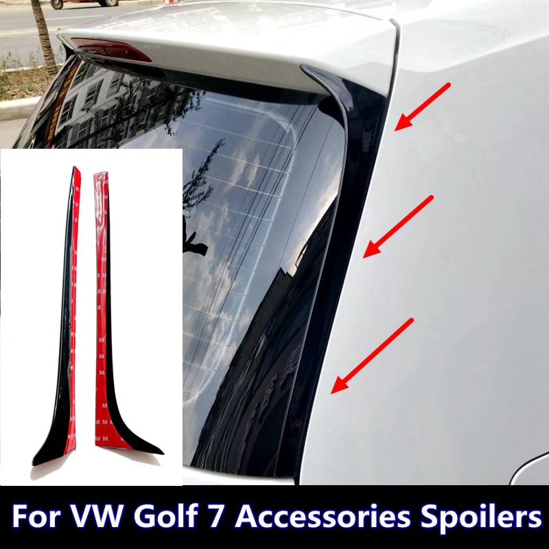Спойлер для Volkswagen Golf 7 MK7 2014 2018 VW 2015 2016 2017 ABS спойлер Non GTI R|Спойлеры и крылья| |