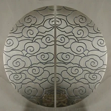 Door handle Chinese antique carved with auspicious clouds semi-circular frameless glass door handle door handle style