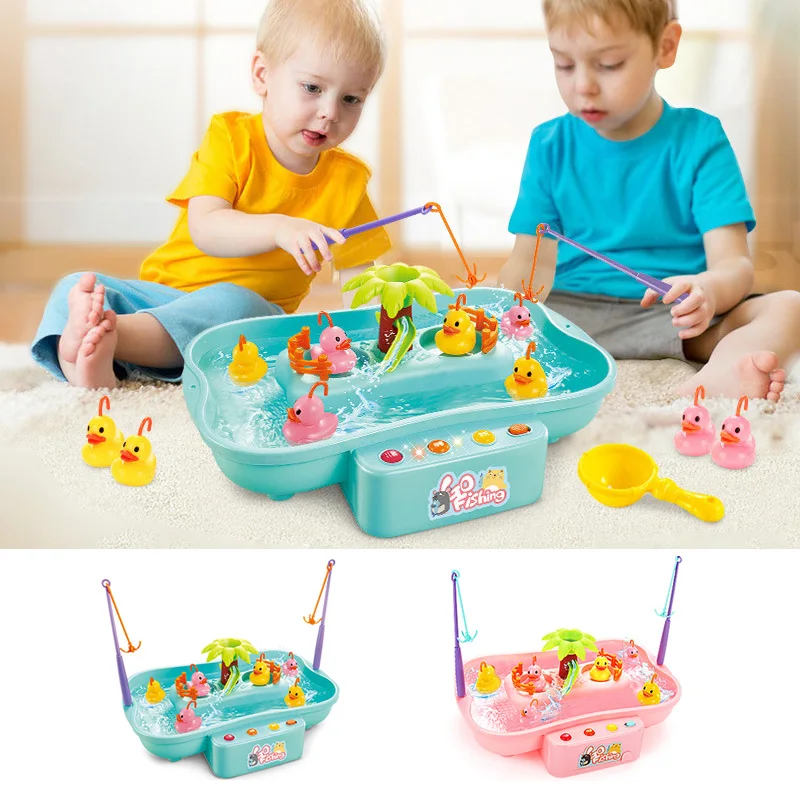 

Children Water Toys Electric Rotating Music Multi-Function Hydrodynamic Cycle Fishing Pole Rod Toys For Children