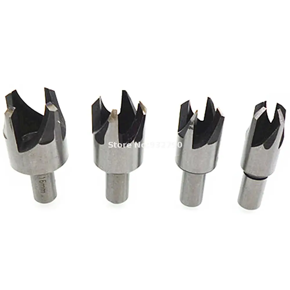 4pc Wood Plug Hole Cutter Set Dowel Maker Cutting Tools 6mm 10mm 13mm