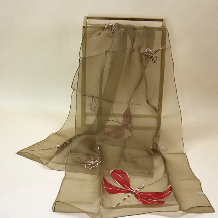 

84#100% pure silk scarf women ORGANZA ,color:as pictures,size:50*170cm,NOT SOFT