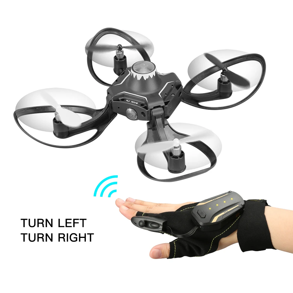 

W606-16 Volcano Gloves Control Interactive RC Mini Drone Quadcopter Wifi FPV 480P Camera RC Helicopter Aircraft Foldable Arm