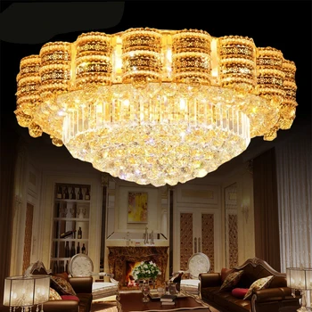 

Luxury LED Crystal Chandelier Living Room lighting Atmosphere Living Room Lamp Crystal Light Round Lamps Lighting Large led