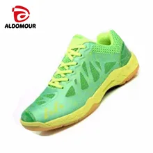 ALDOMOUR Breathable Volleyball Shoes For Men High Quality EVA Insole Training Professional Badminton Shoes Mesh Upper Sneakers