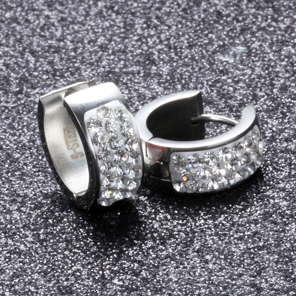 Оптом модные серьги из нержавеющей стали с фианитами|steel axe|earrings punkearring steel |