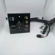 Liga de alumínio painel de tomada do cabo de extensão de VÍDEO L R ÁUDIO HDMI VGA USB placa de REDE patch Sem solda conector