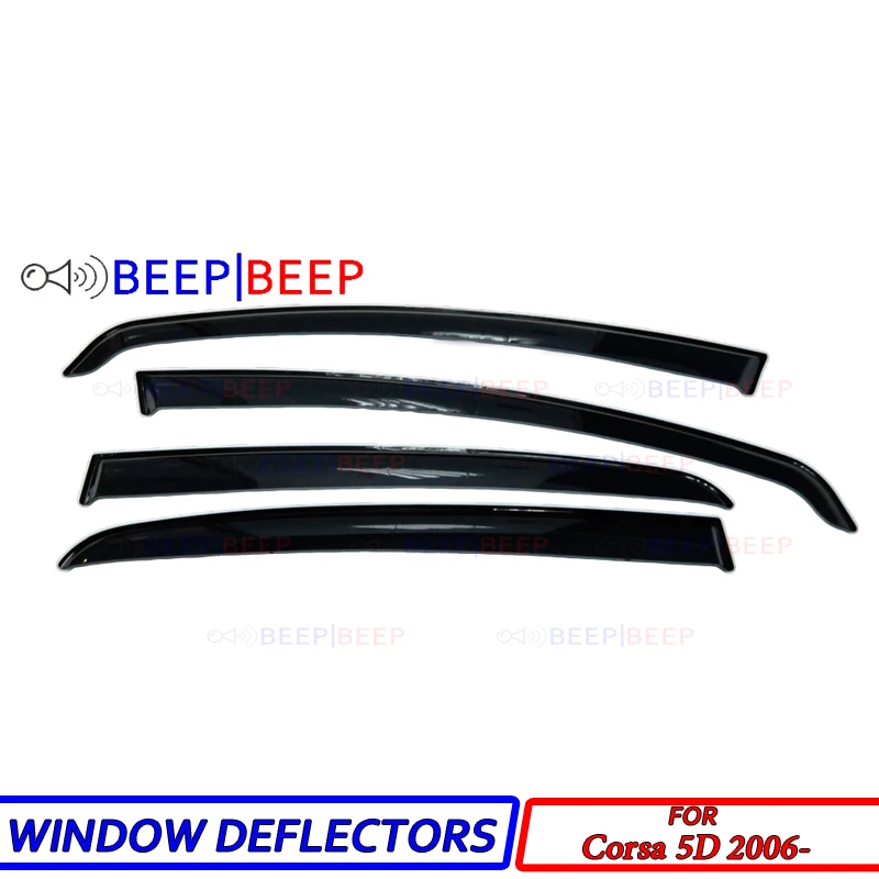 

For Opel Corsa 5D 2006- car window deflectors car wind deflector sun guard rain vent visor cover trim car styling accessories